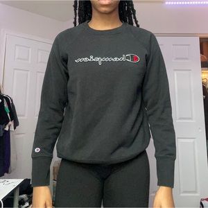 Vintage champion faded black sweatshirt.